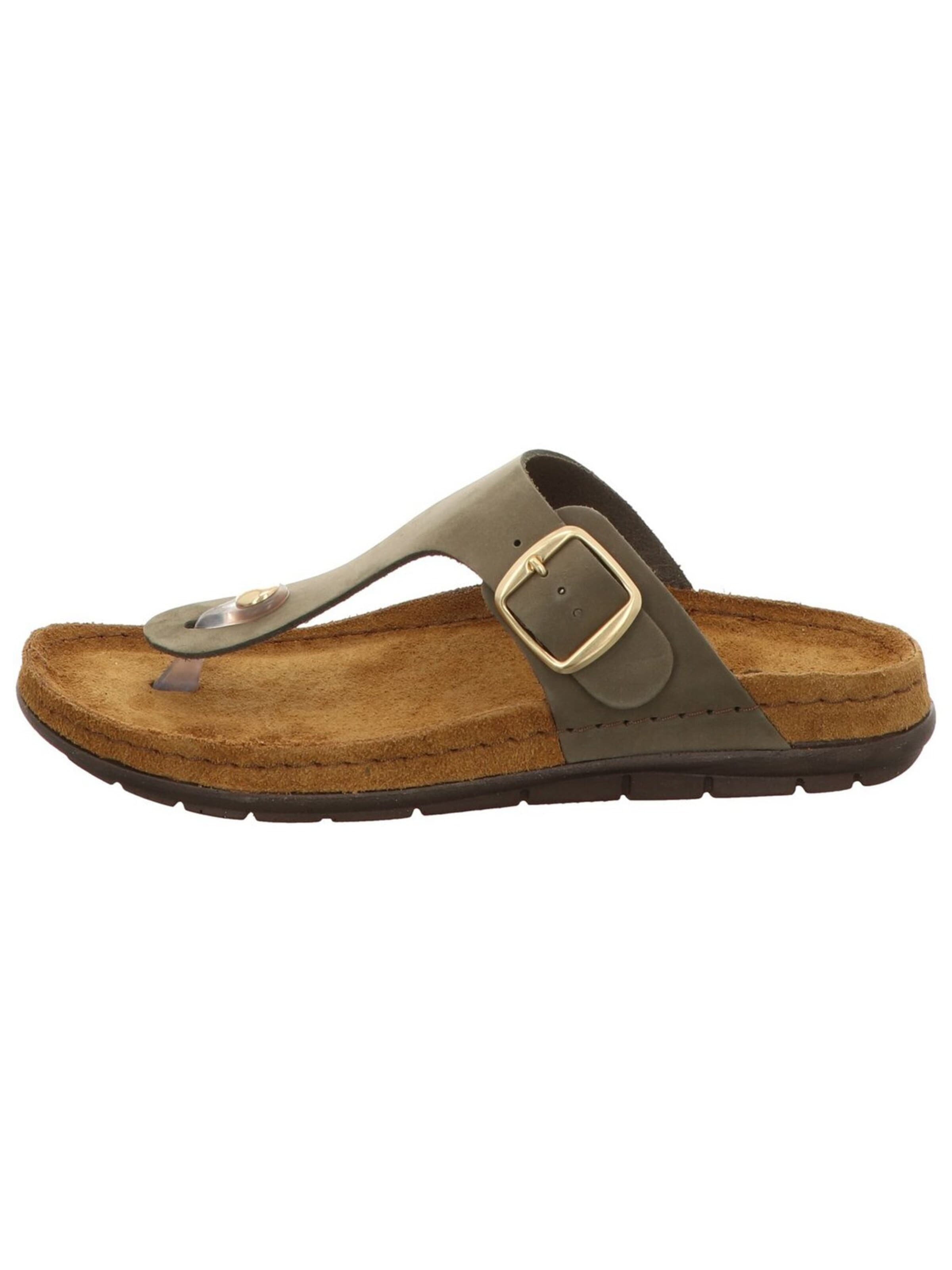 ROHDE Mule 'Zehentrenner Damen 5860 61 Echtleder in oliv' en 36 en olive, Vue avec produit