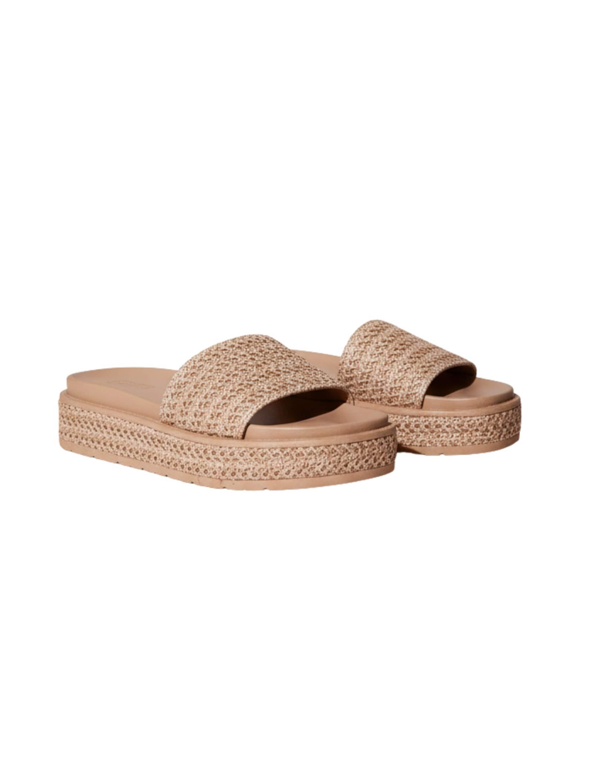 Mule 'Raffia' South Beach en beige