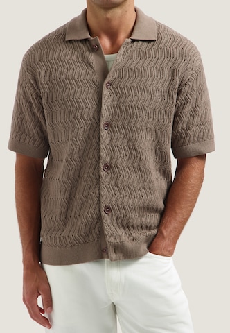 Dstrezzed Gebreid vest 'Joey' in Bruin