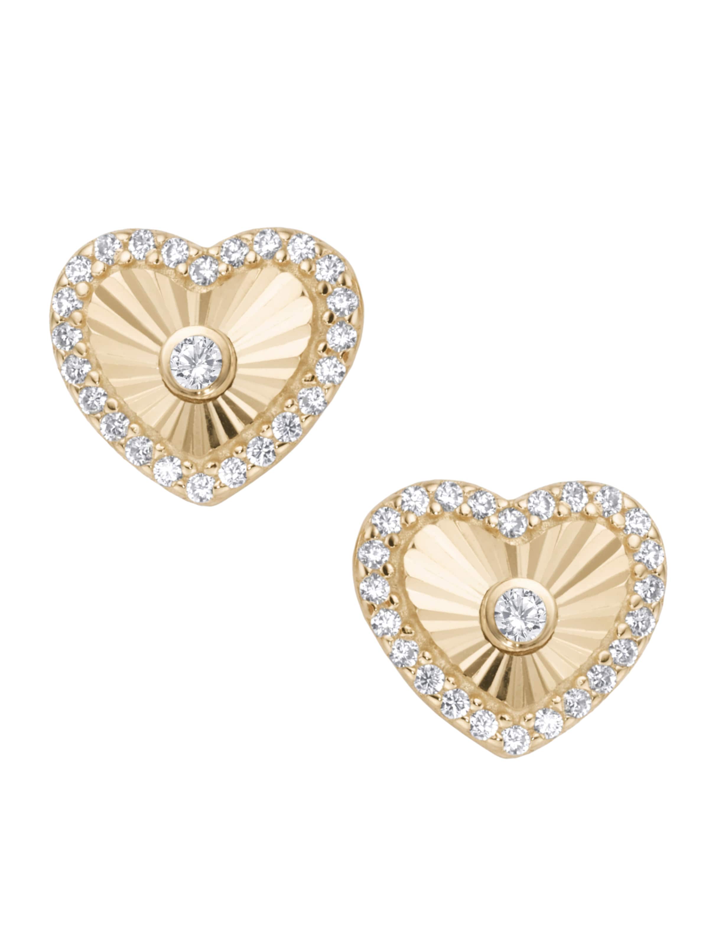 Smart Jewel Brincos em One Size em ouro / transparente, Vista do artigo