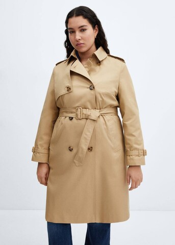 MANGO Between-Seasons Coat 'Polana' in Beige: front