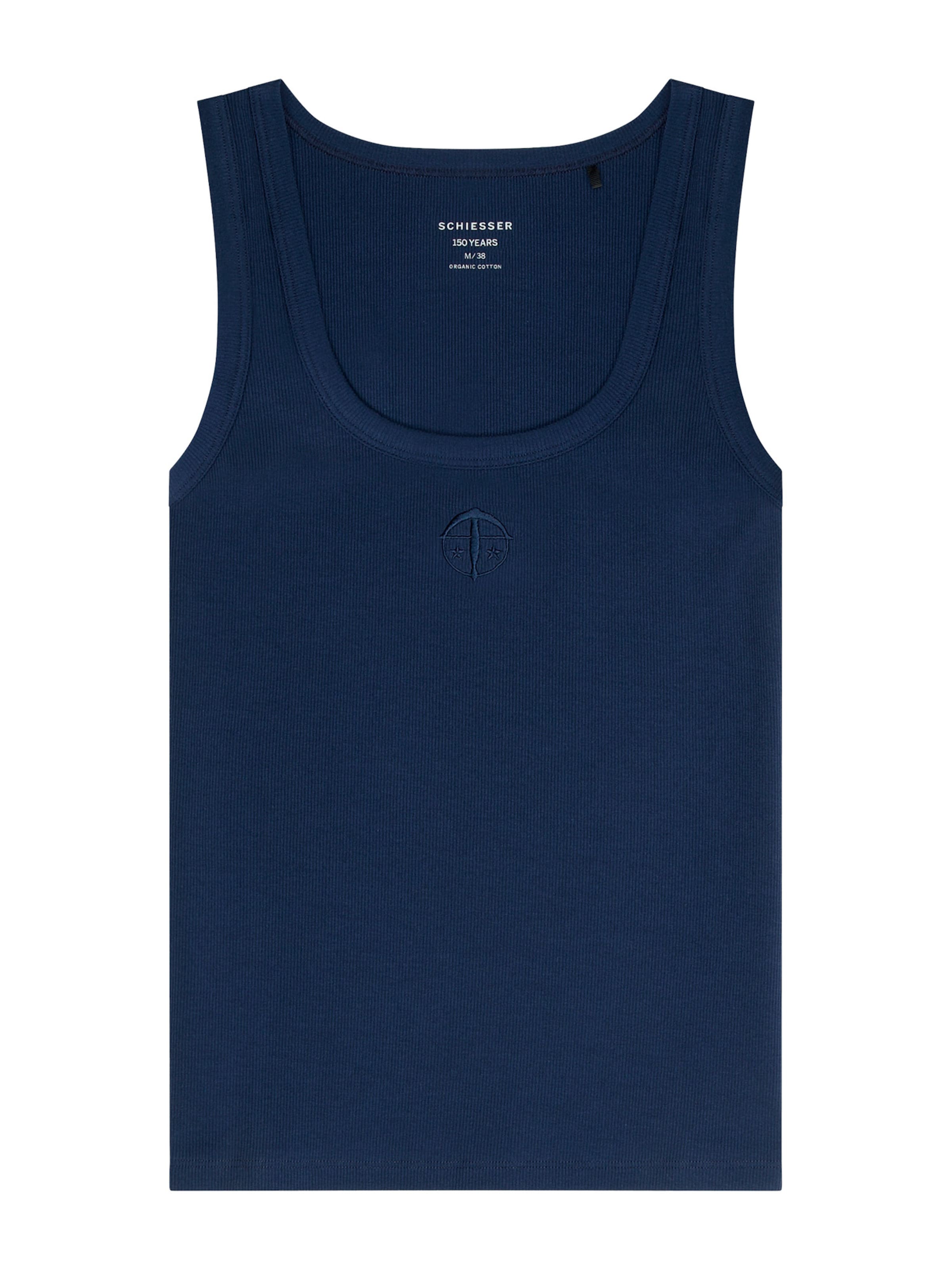 SCHIESSER Top 'SCHIESSER 150 YEARS' in Blue: front
