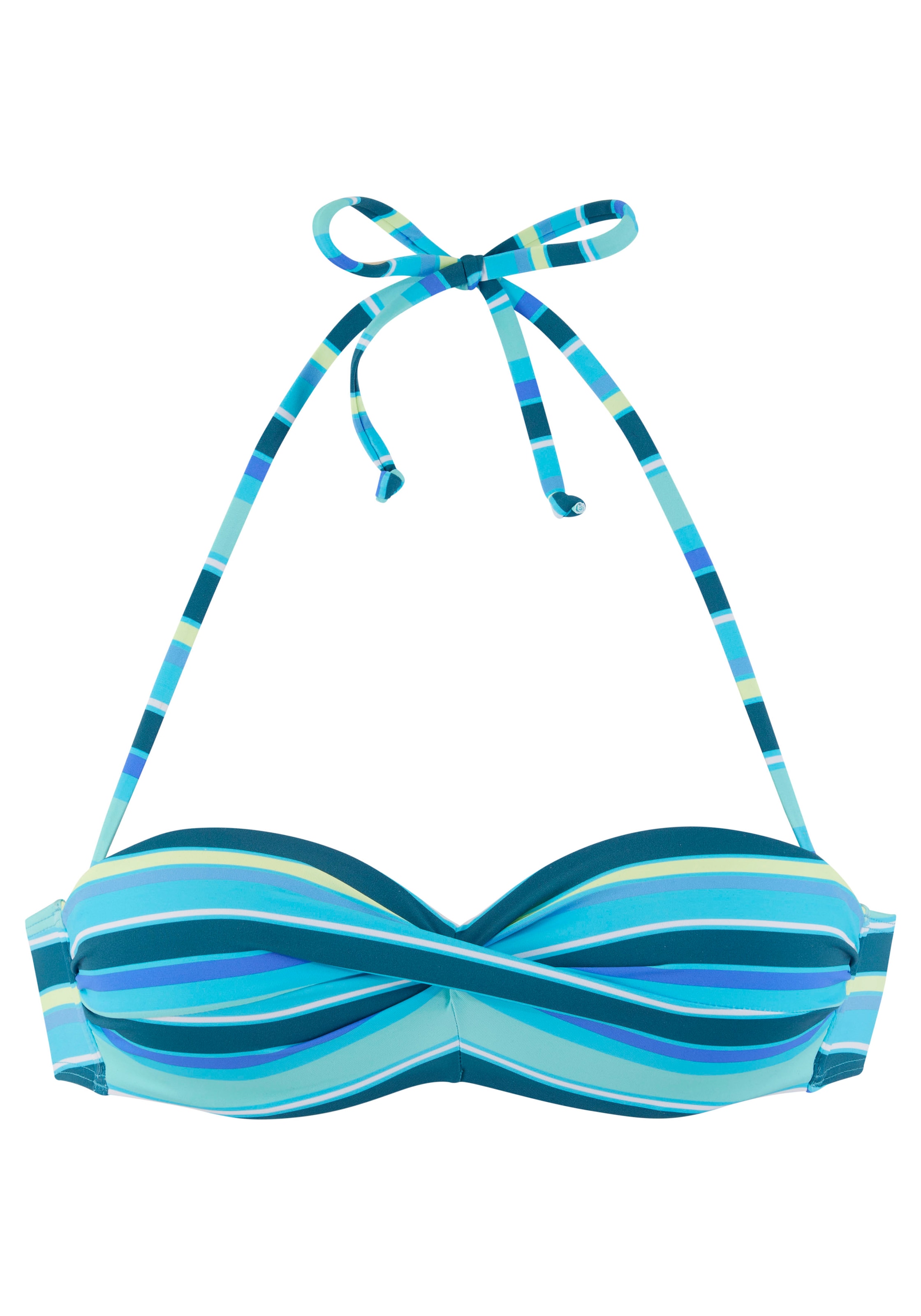 s.Oliver Сутиен бандо Горнище на бански в синьо: отпред