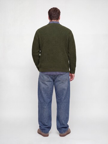 žalia Jack & Jones Plus Megztinis 'JJJAXON'