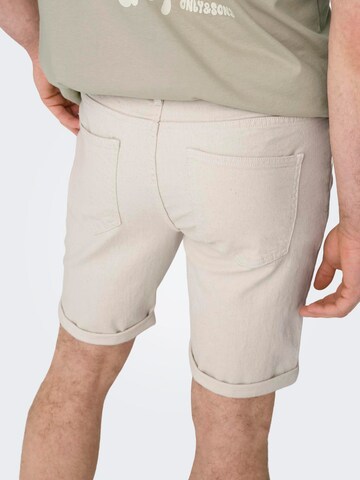 Only & Sons Regular Shorts 'PLY' in Beige
