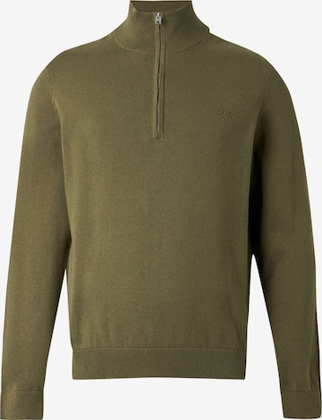 HUGO - Jersey 'San Quintus' en verde: frente