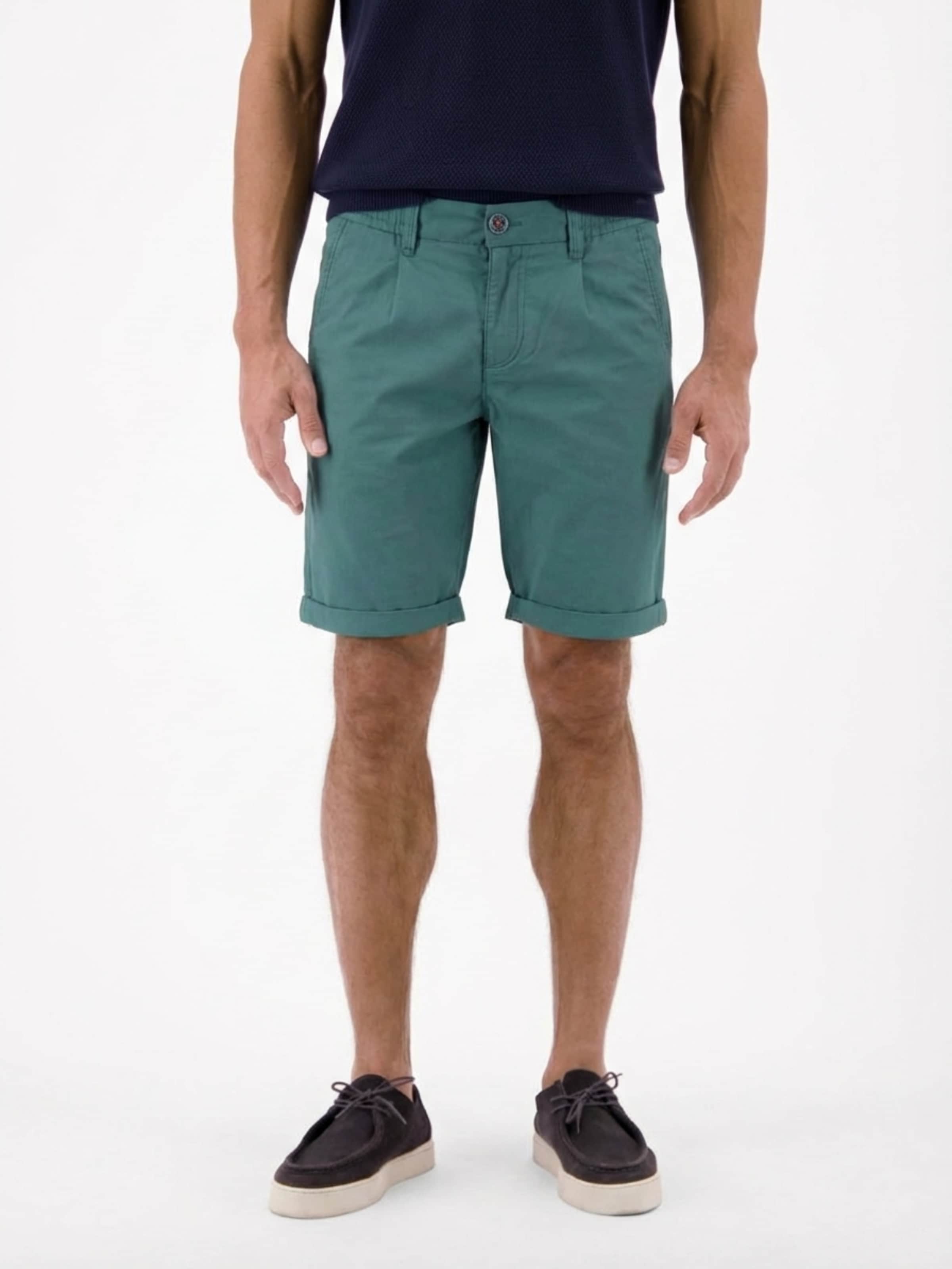 LERROS Regular Chino in Groen: voorkant
