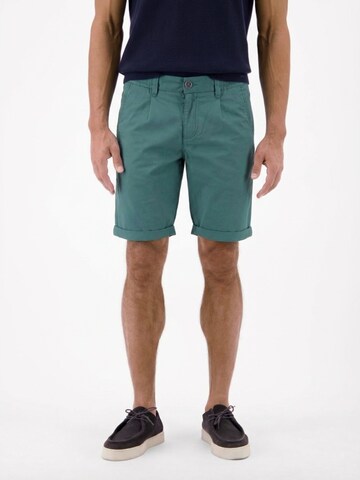 LERROS Regular Pleat-Front Pants in Green: front