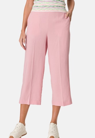 Loosefit Pantaloni con piega frontale di zero in rosa: frontale