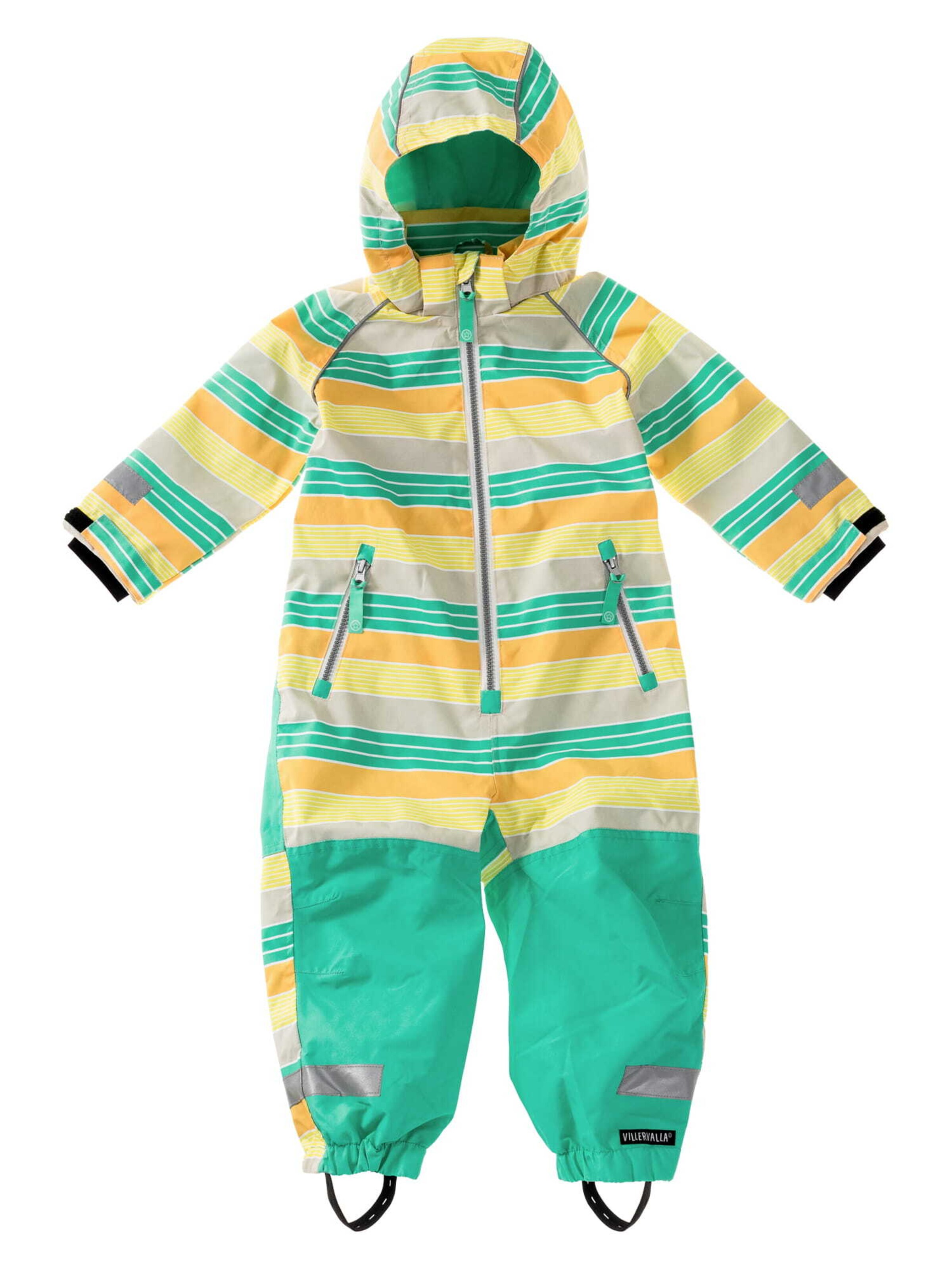 Villervalla Dungarees in Green: front