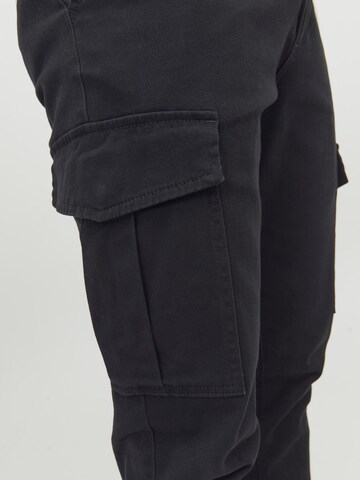 JACK & JONES Tapered Cargo Pants 'MARCO DEAN' in Black