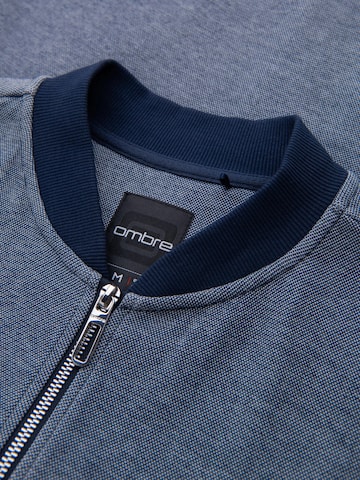 Ombre Sweat jacket 'OM-SSZP-0238' in Blue