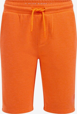 WE Fashion Slimfit Broek in Oranje: voorkant