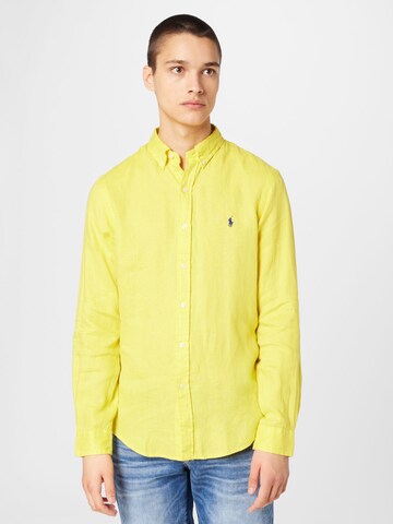 Coupe regular Chemise Polo Ralph Lauren en jaune : devant