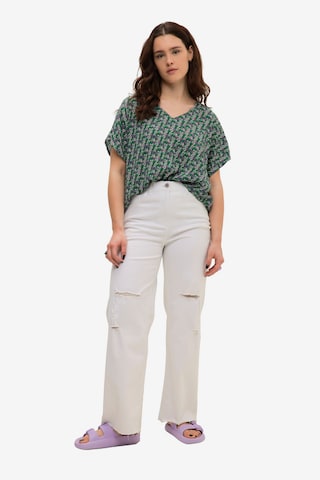 Studio Untold Wide leg Jeans in White: front