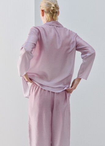 MANGO Pajama Shirt 'Habi' in Purple
