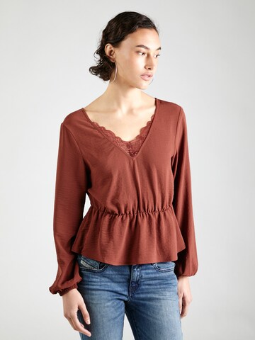 ABOUT YOU Blouse 'Ivana Blouse' in Brown: front