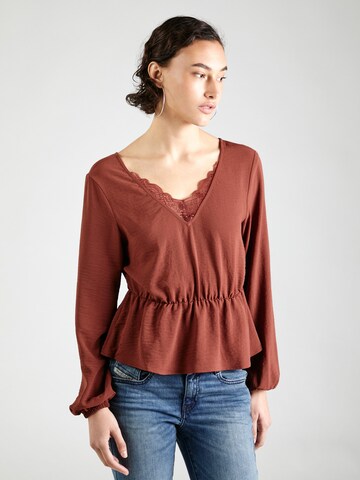 Tunica 'Ivana Blouse' di ABOUT YOU in marrone: frontale