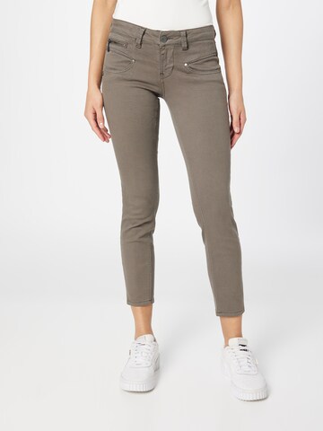 FREEMAN T. PORTER Skinny Broek 'Alexa' in Grijs: voorkant