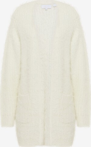 usha WHITE LABEL Knit Cardigan in White: front