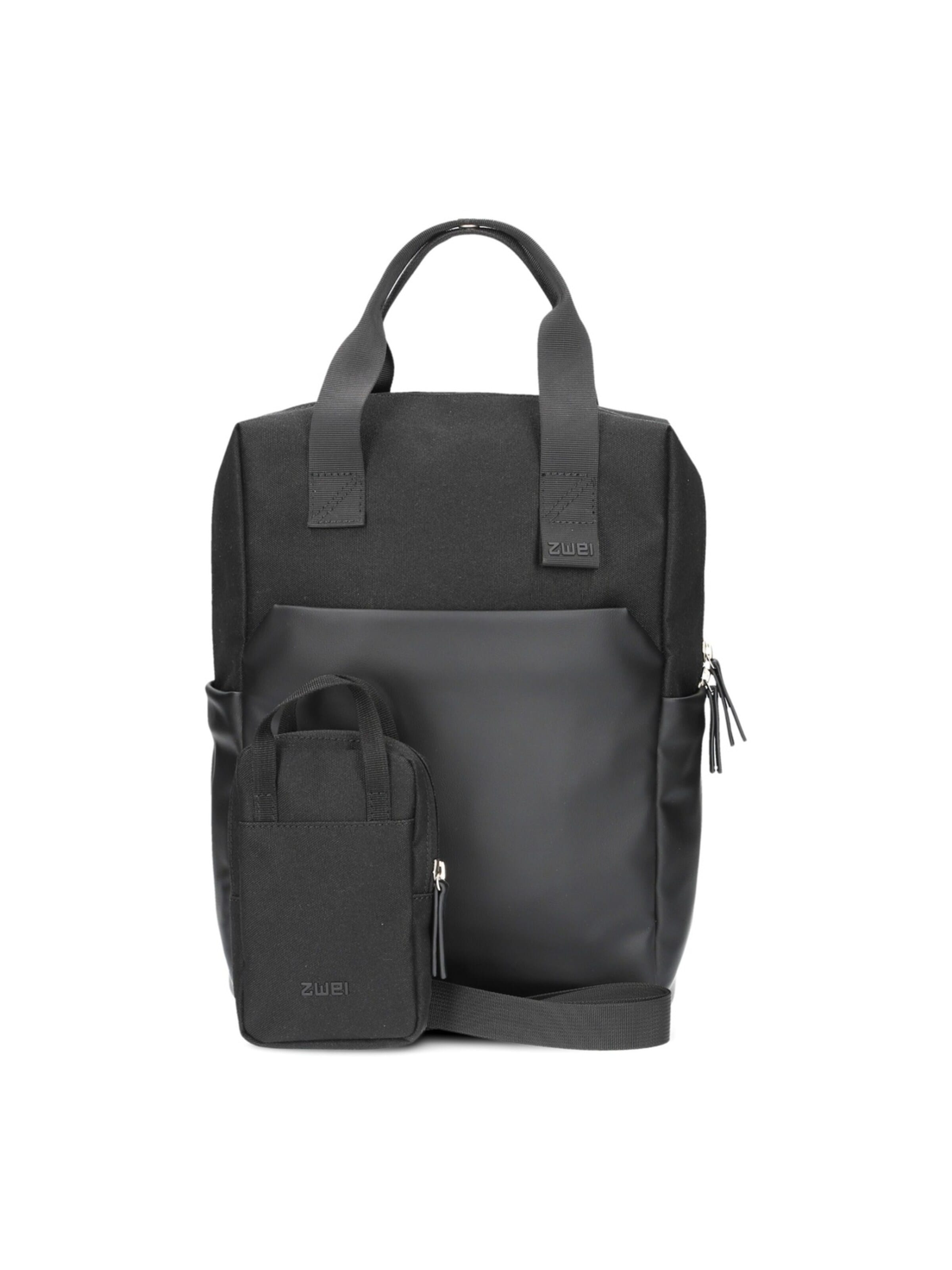 ZWEI Rucksack 'LOU LUR130'‌‌‌‌‌‌ in Schwarz: Vorderseite