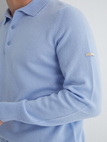 SILK & CASHMERE Knit cardigan in Blue