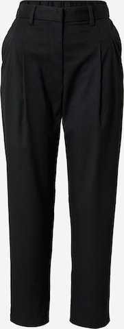 Monki Regular Pleat-Front Pants in Black: front