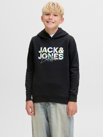 Jack & Jones Junior Sweatshirt in Zwart: voorkant