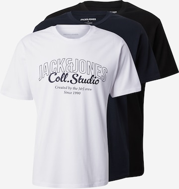 JACK & JONES Koszulka 'JJMAKOTO' w kolorze niebieski: przód