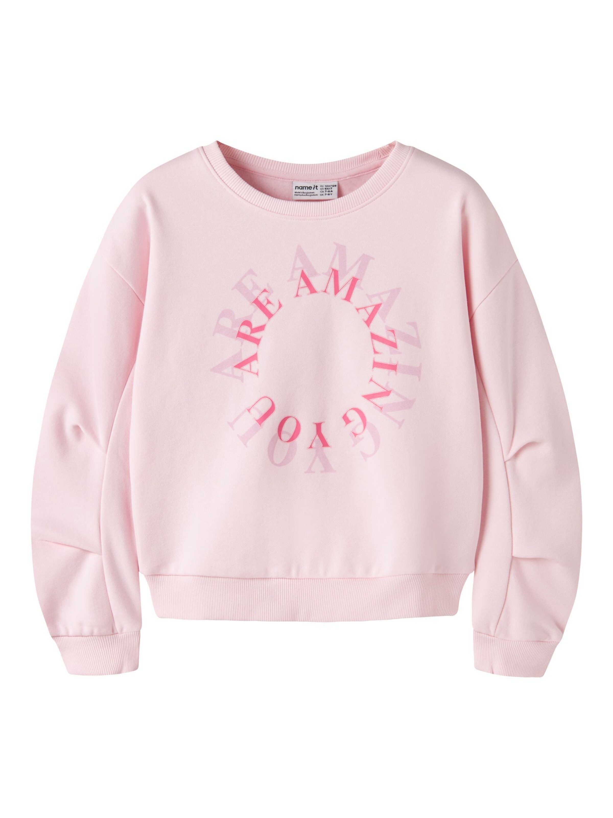 Sweat-shirt NAME IT en rose : devant