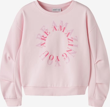 Sweat-shirt NAME IT en rose : devant