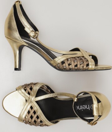 heine Sandals & High-Heeled Sandals in 38 in Gold: front