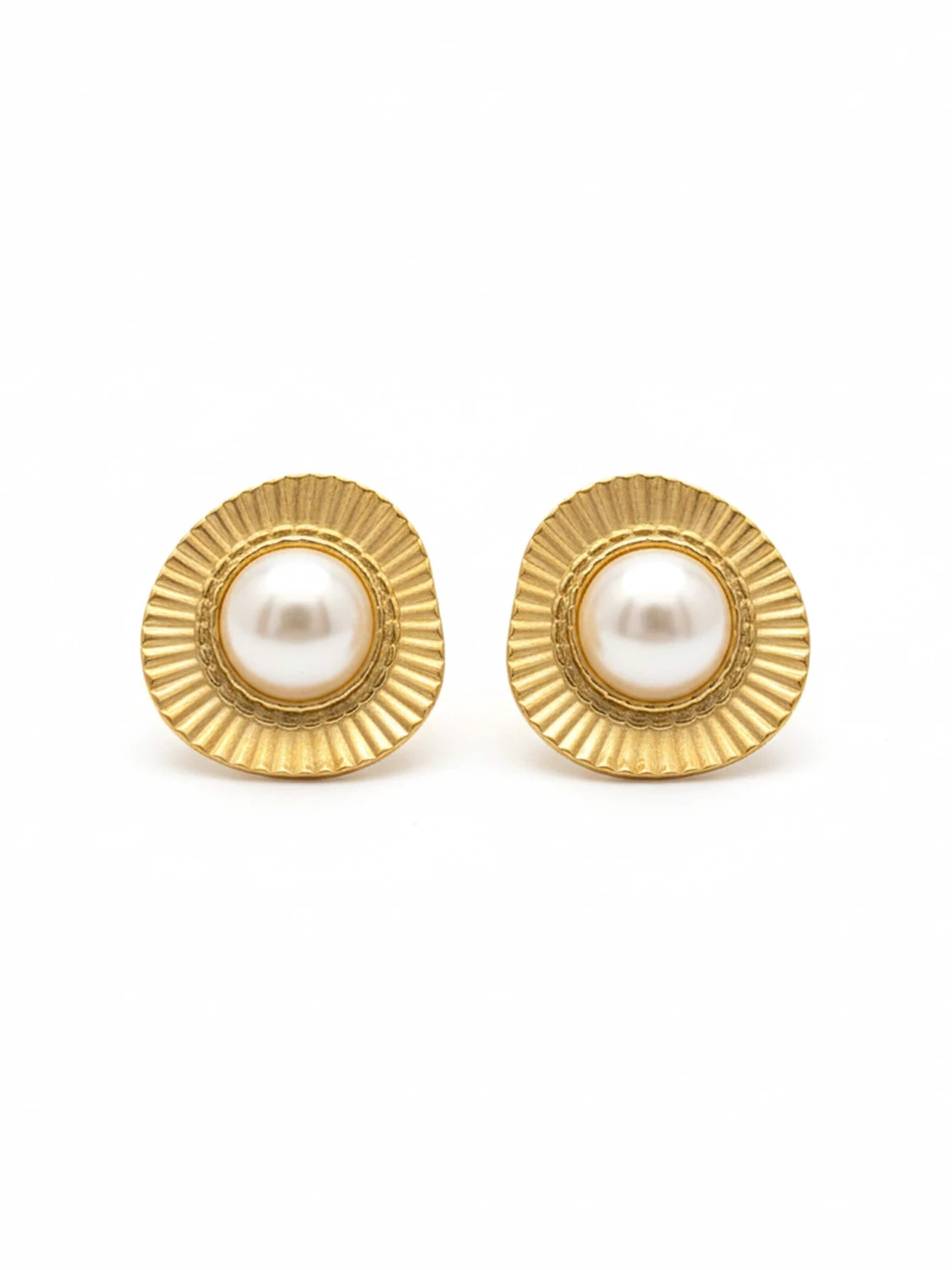ETNÉE Earrings 'Ortigia' in Gold: front