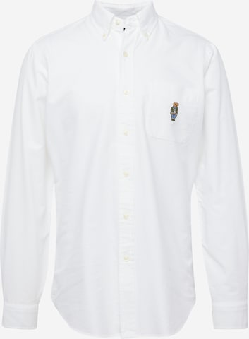 Coupe regular Chemise Polo Ralph Lauren en blanc : devant