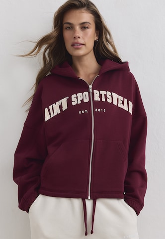 Aim'n Bluza rozpinana sportowa 'Varsity' w kolorze czerwony: przód
