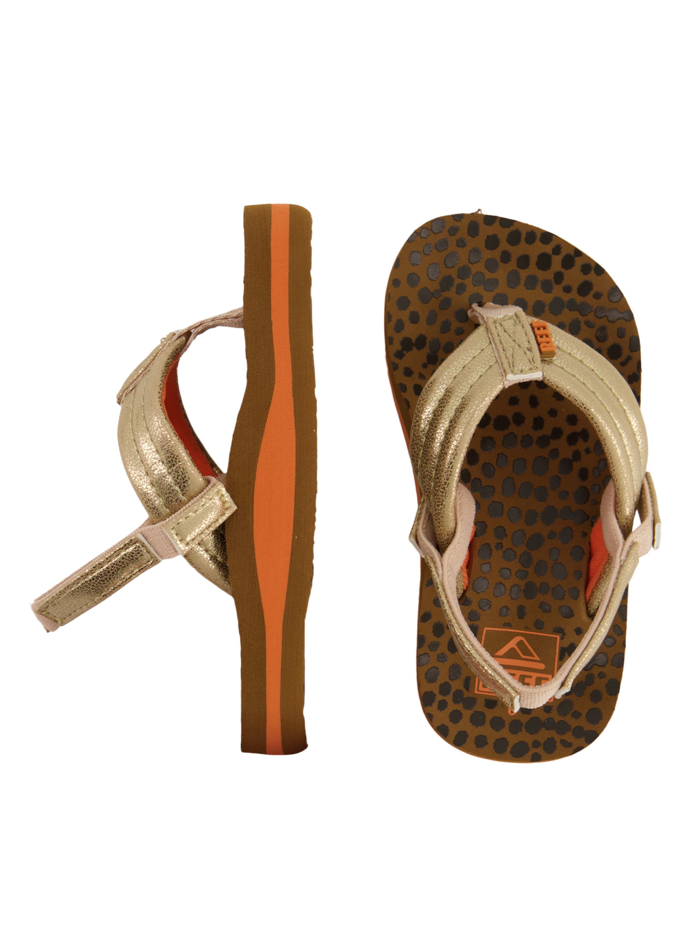 Sandales 'Little Ahi' REEF en or : devant