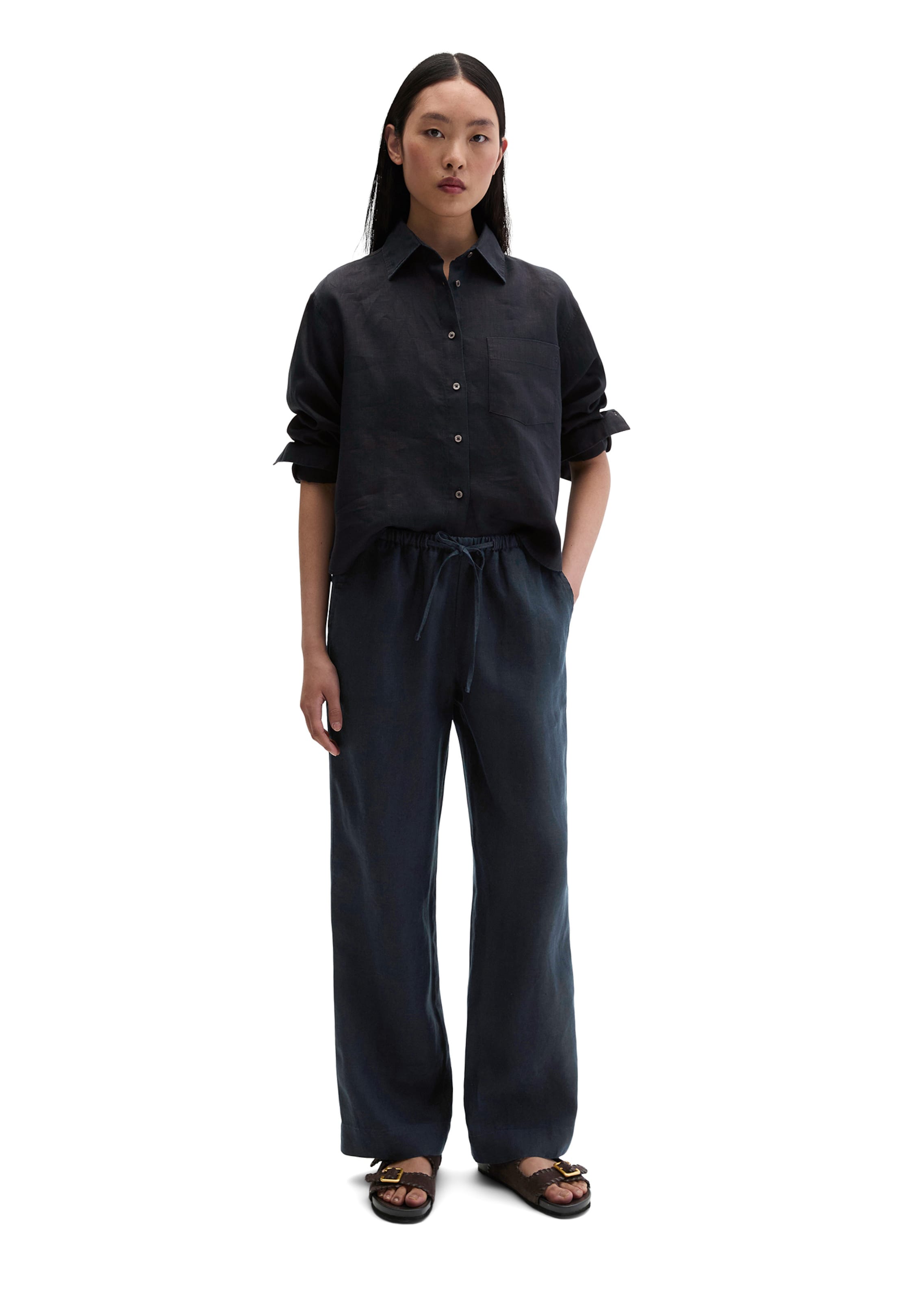 Marc O'Polo Loose fit Trousers in Blue