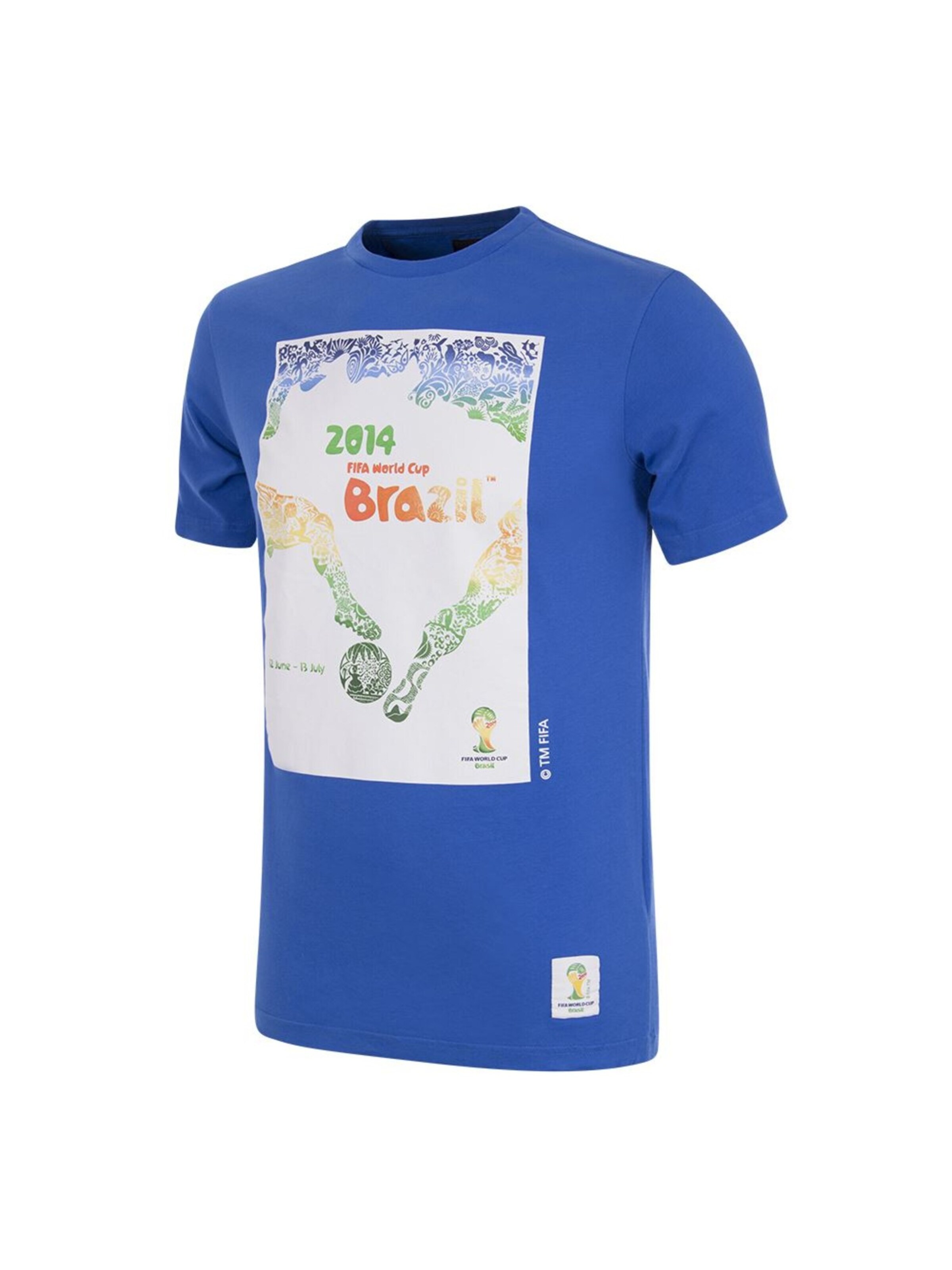 Copa Shirt 'Brasilien 2014 World Cup Poster' in Blue: front