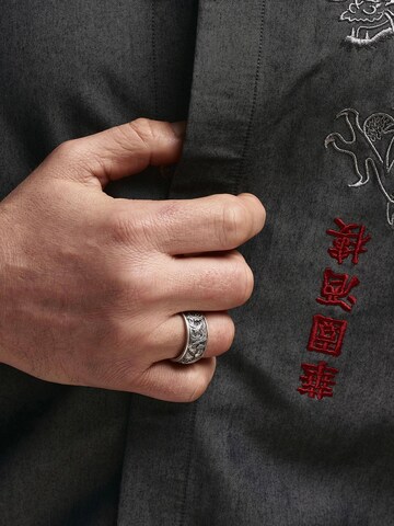 REYTEL Ring 'KOI CARPS AND WAVES' in Silver