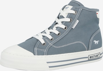 MUSTANG - Sapatilhas altas em azul: frente
