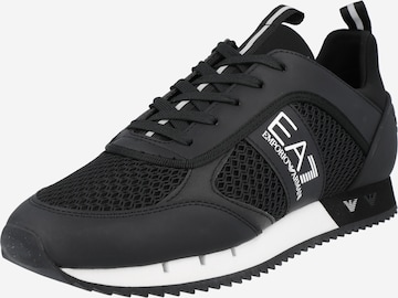 EA7 Emporio Armani - Zapatillas deportivas bajas en negro: frente