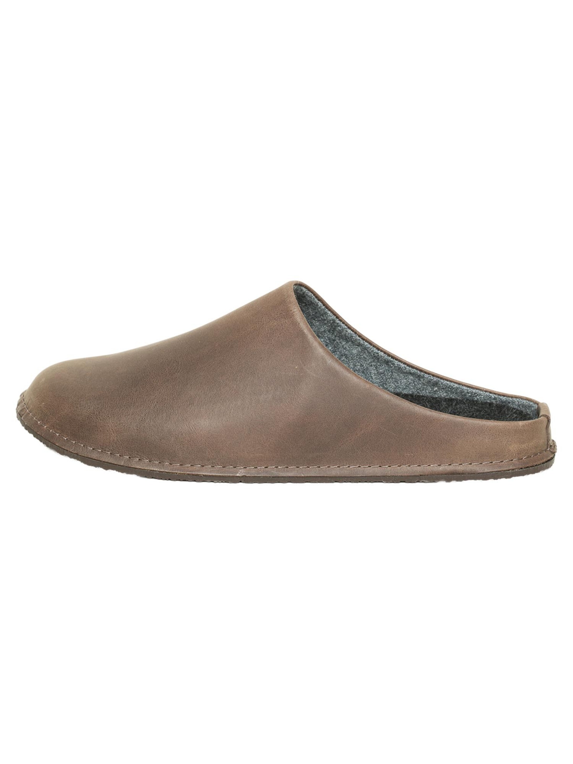 Gottstein Slippers 'Leather Loafer' in Brown