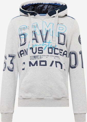 CAMP DAVID Sweatshirt 'Ocean´s Seven II' in Grau: predná strana