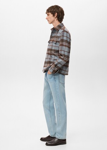 MANGO MAN Between-Season Jacket 'Drum' in Blue