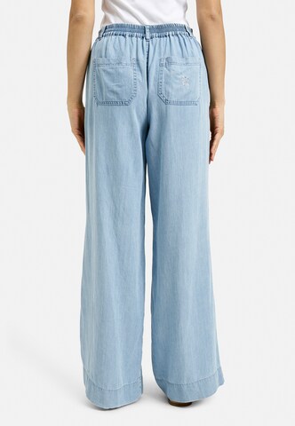 Smith&Soul Regular Hose Wide Leg aus Lyocell im Denim Look in Blau