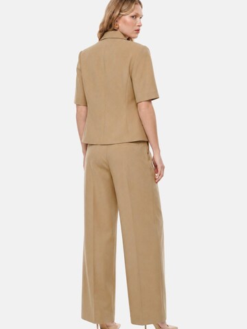 IMPERIAL Regular Trousers 'IMPERIAL PANTALONE A PALAZZO PANTALONE' in Beige