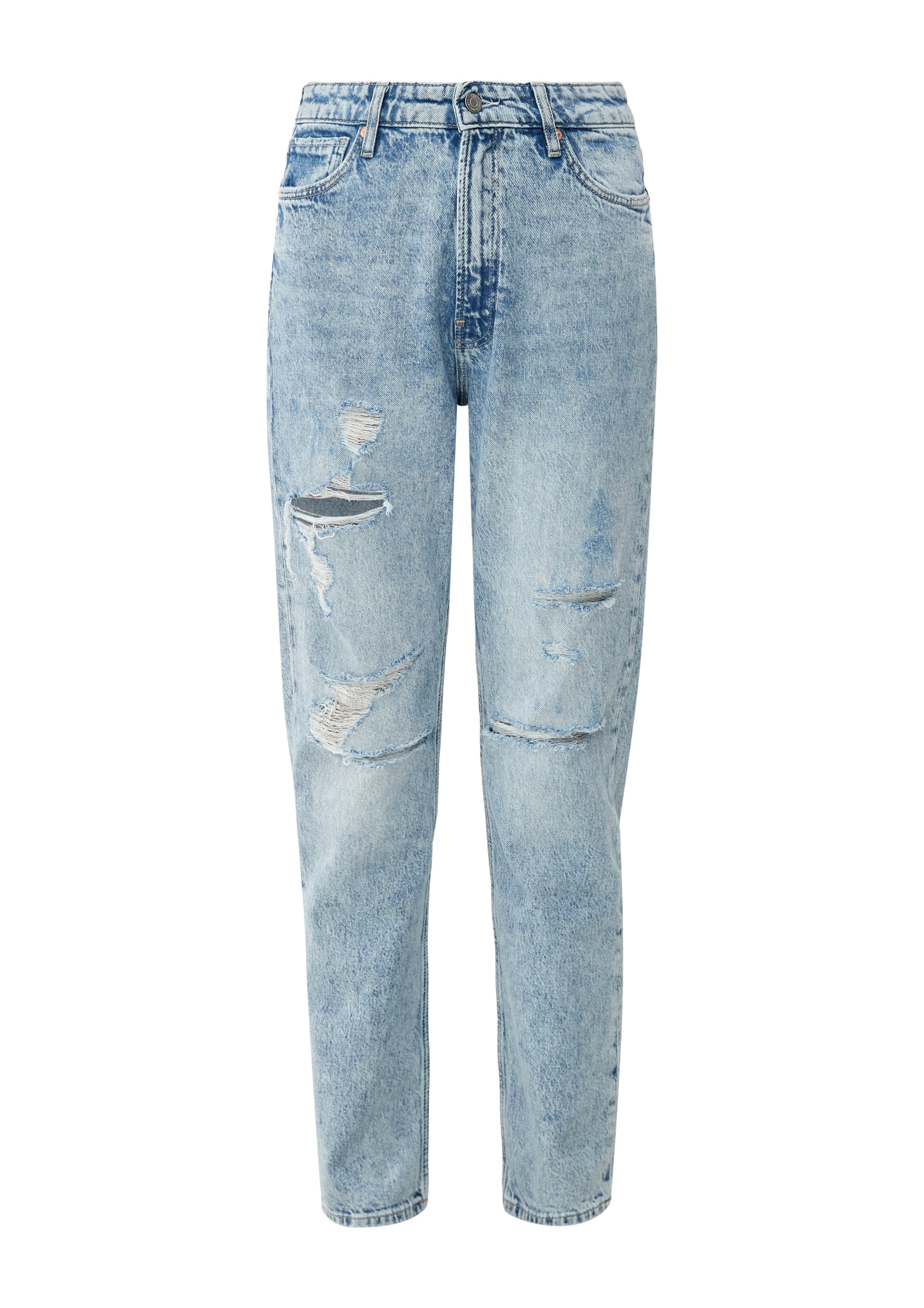 QS Regular Jeans ' MEGAN ' in Blauw: voorkant