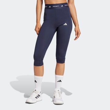 ADIDAS PERFORMANCE Skinny Sporthose in Blau: Vorderseite
