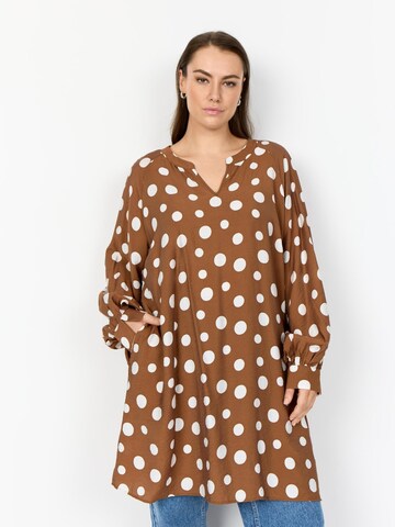 Wasabi Concept Shirt ' WA-CELIA ' in Bruin: voorkant