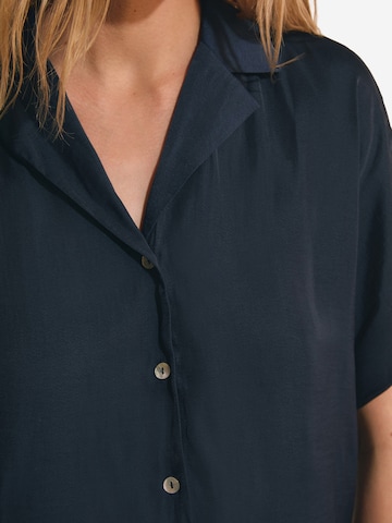 ETAM Slaapshirt 'Cheeta' in Blauw